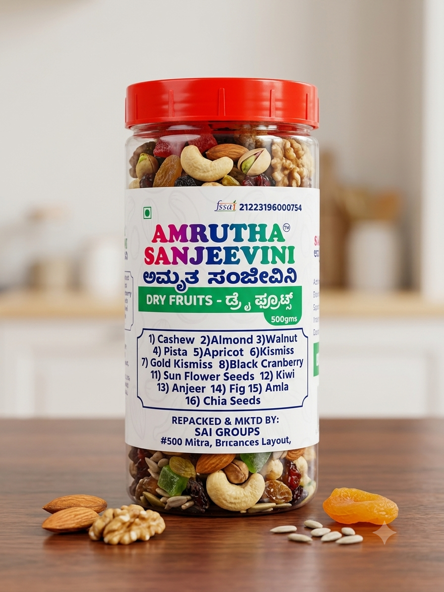 Amrutha Sanjeevini Premium Dry Fruits and Seeds Mix